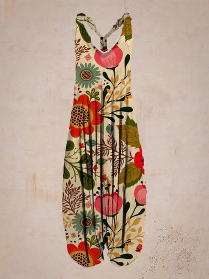 Women's Bohemian Loose Harem Jumpsuit