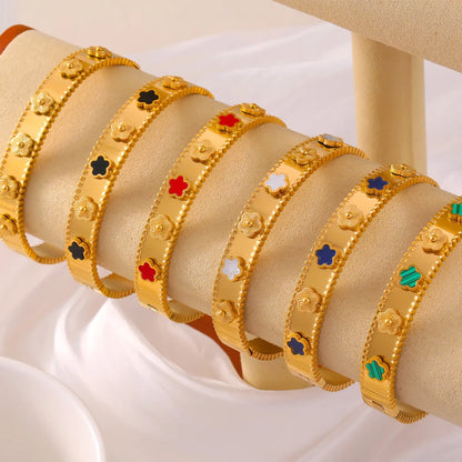 Retro Texture Flower Bracelet