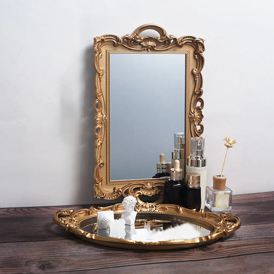 Vintage European Decorative Mirror Tray