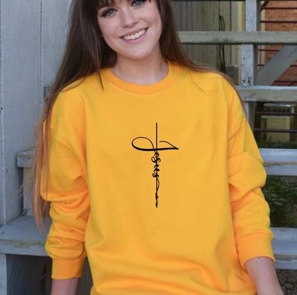 Jesus & Faith Hoodie with Cross Sweater