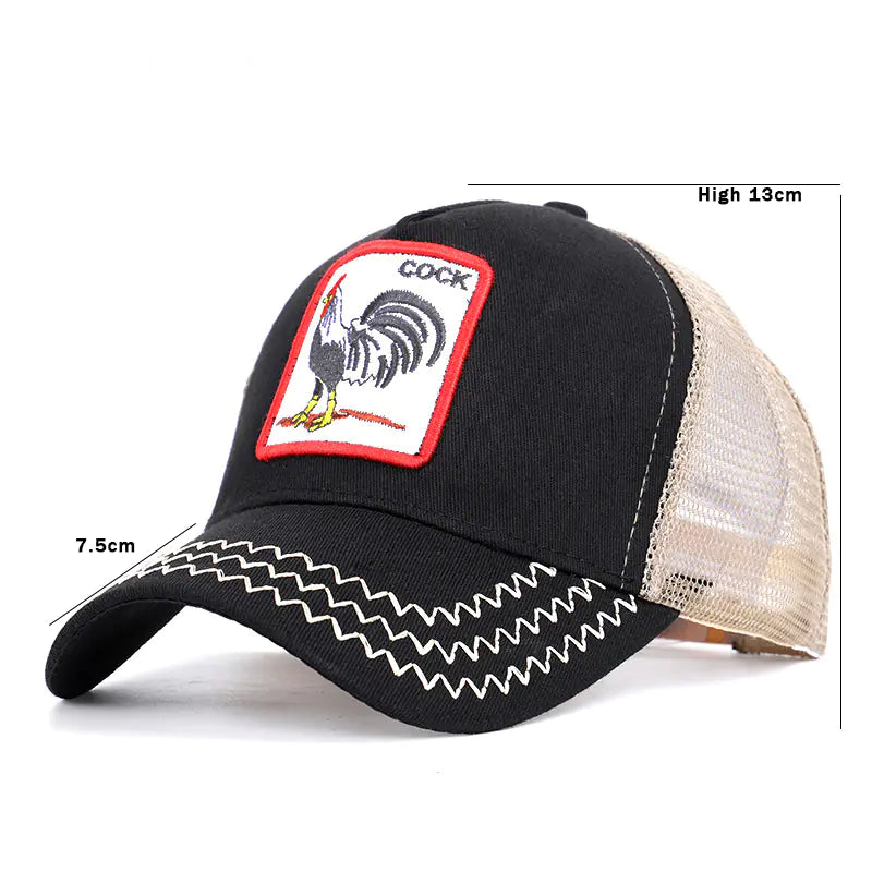 Chic Animal Stitch Baseball Cap