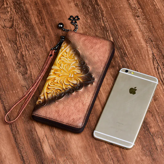 Retro Leather Clutch Bag for Women