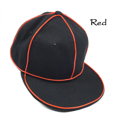 LED Glow Baseball Cap - Fluorescent Hip Hop Hat