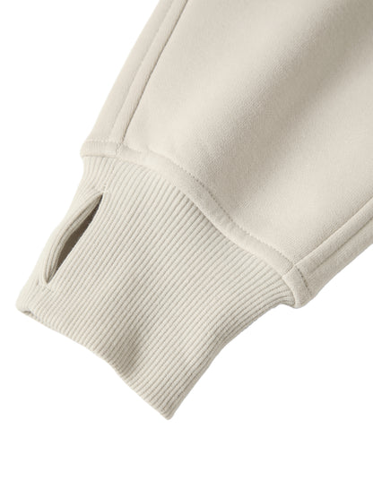 Accent Gold Cropped Half-Zip Sweatshirt
