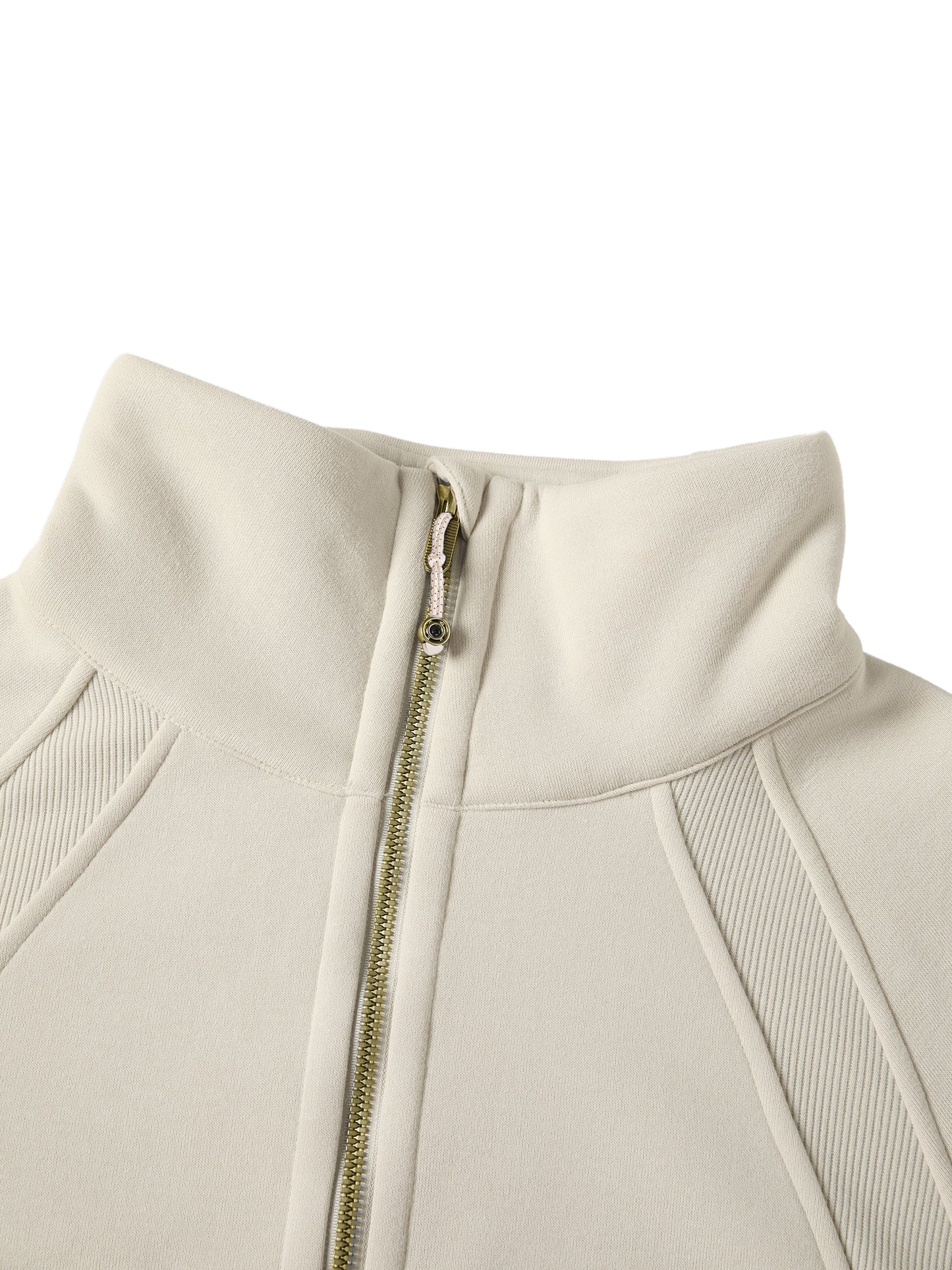 Accent Gold Cropped Half-Zip Sweatshirt