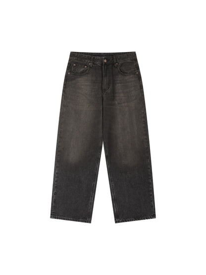 Vintage Wash Heavyweight Denim Jeans