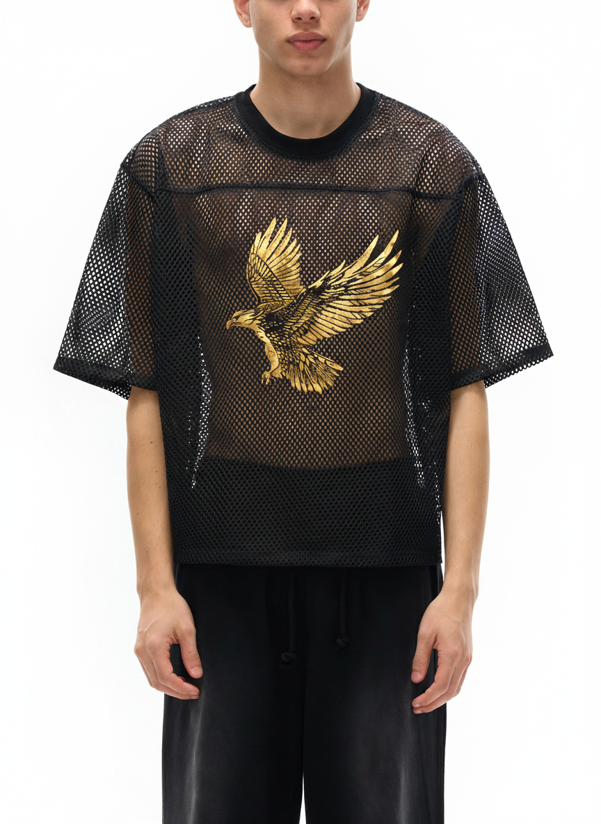 See-through Boxy Net T-Shirt