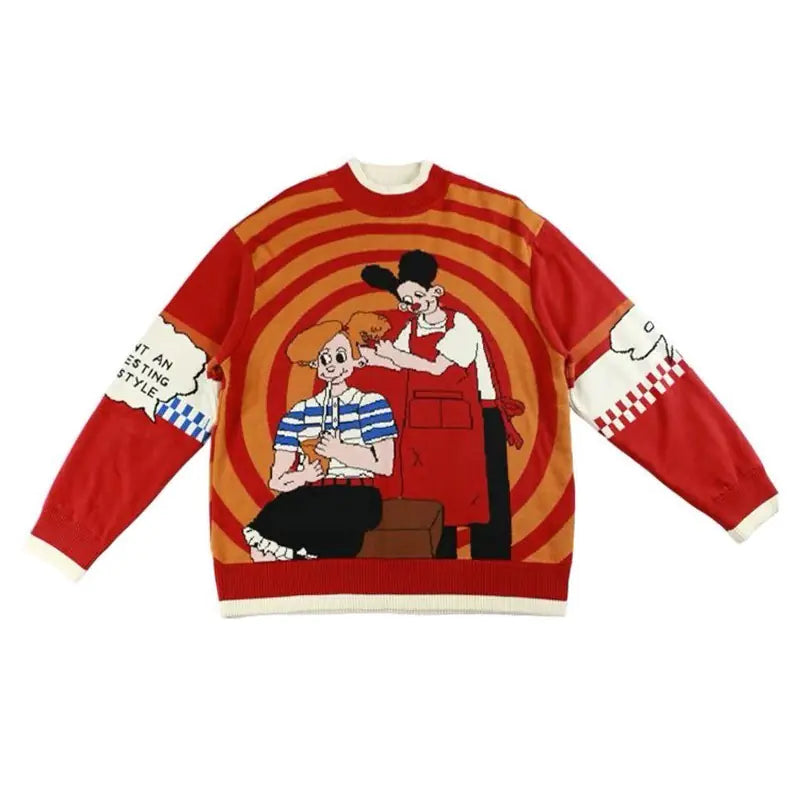 Retro Color-Block Kids' Pullover