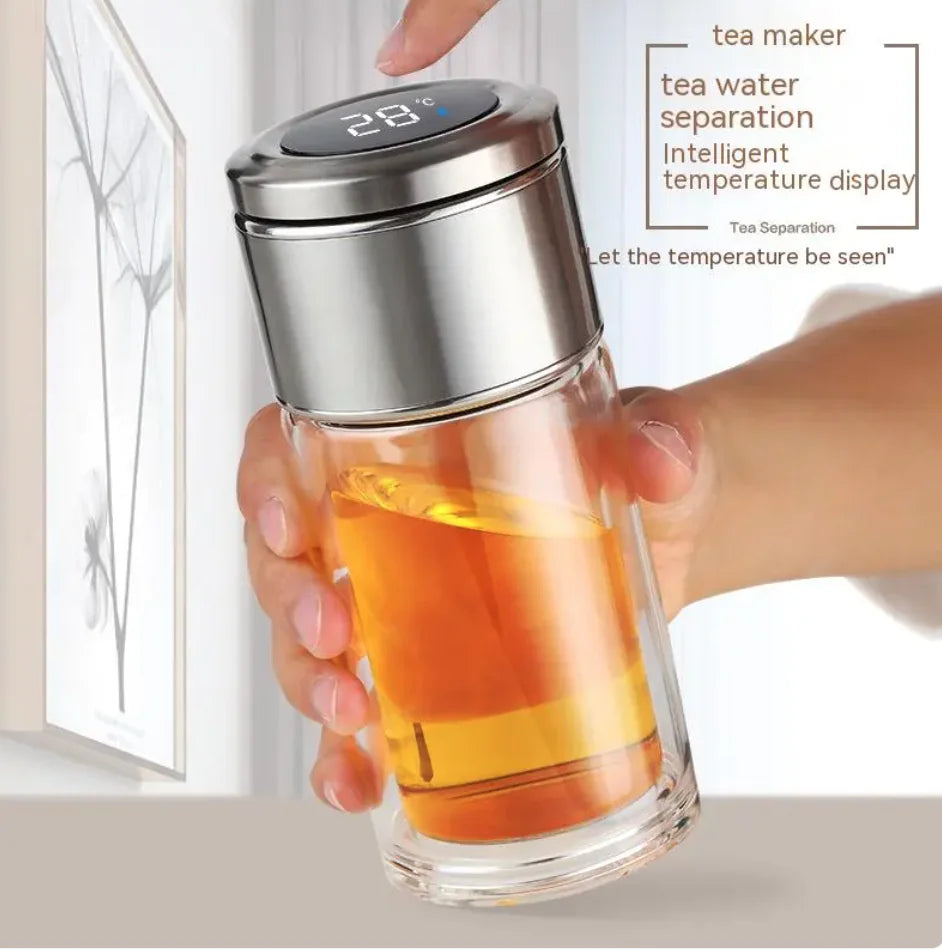 Dual Glass Office Tea Mug