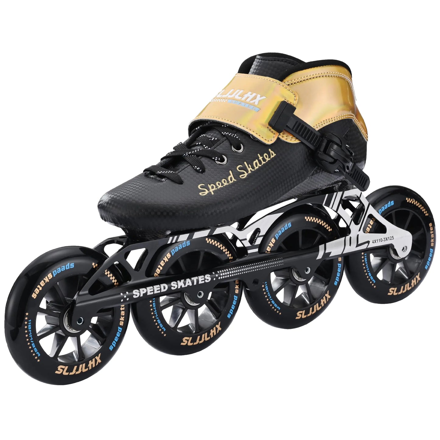 SLJJLHX High Performance Racing Skates - Unisex (Gold US 10 / EU 43)