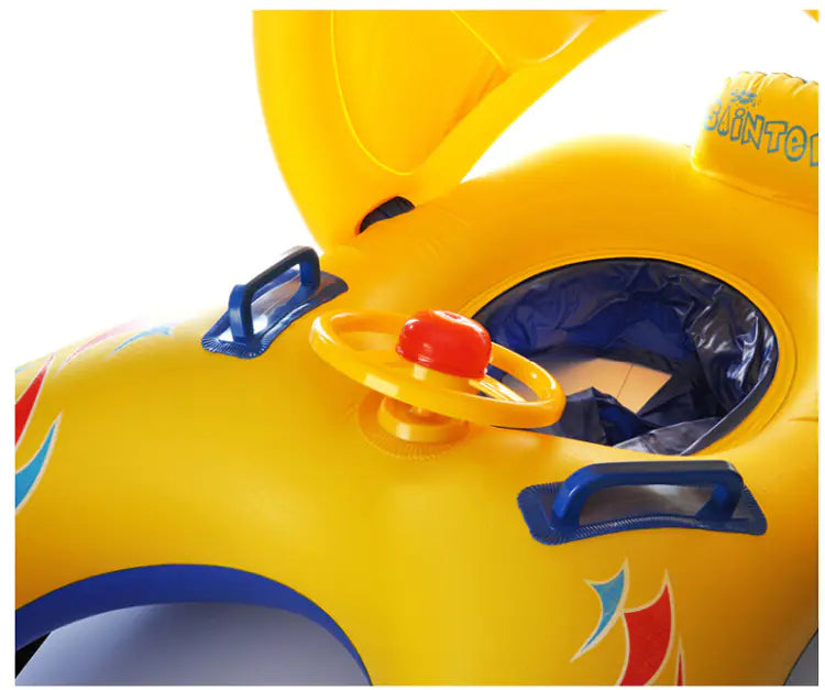Parent-Child Swim Ring with Sun Protection