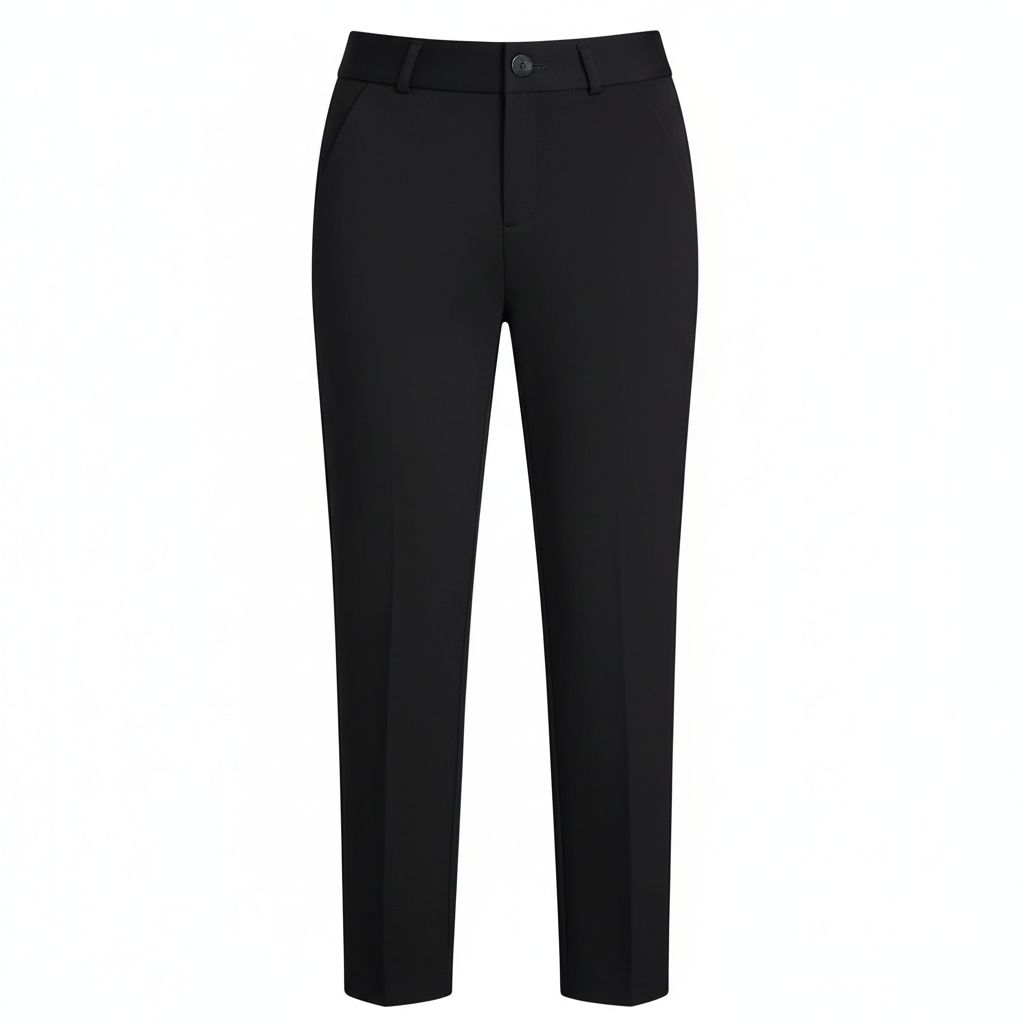 Women's Black Straight-Leg Suit Pants