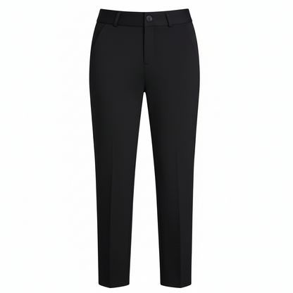 Women's Black Straight-Leg Suit Pants