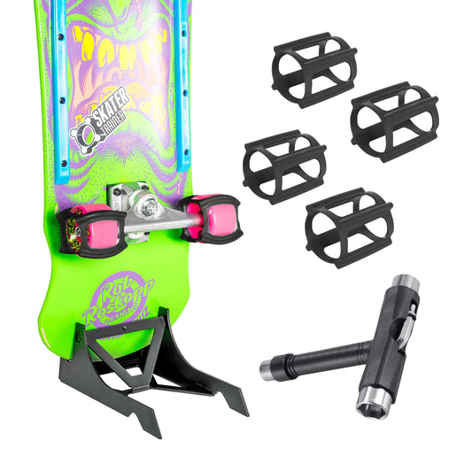 Skateboard Starter Kit with Trainers, Stand & Free T-Tool