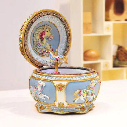 Musical Carousel with Creative Resin Design