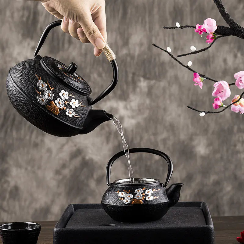 Traditional Japanese Outdoor Cast Iron Tea Stove