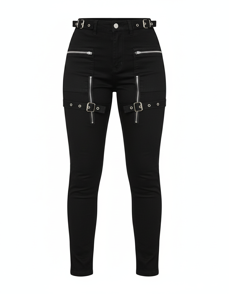 Women's Black Slim Trousers