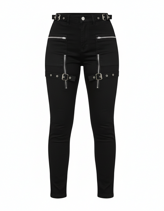 Women's Black Slim Trousers