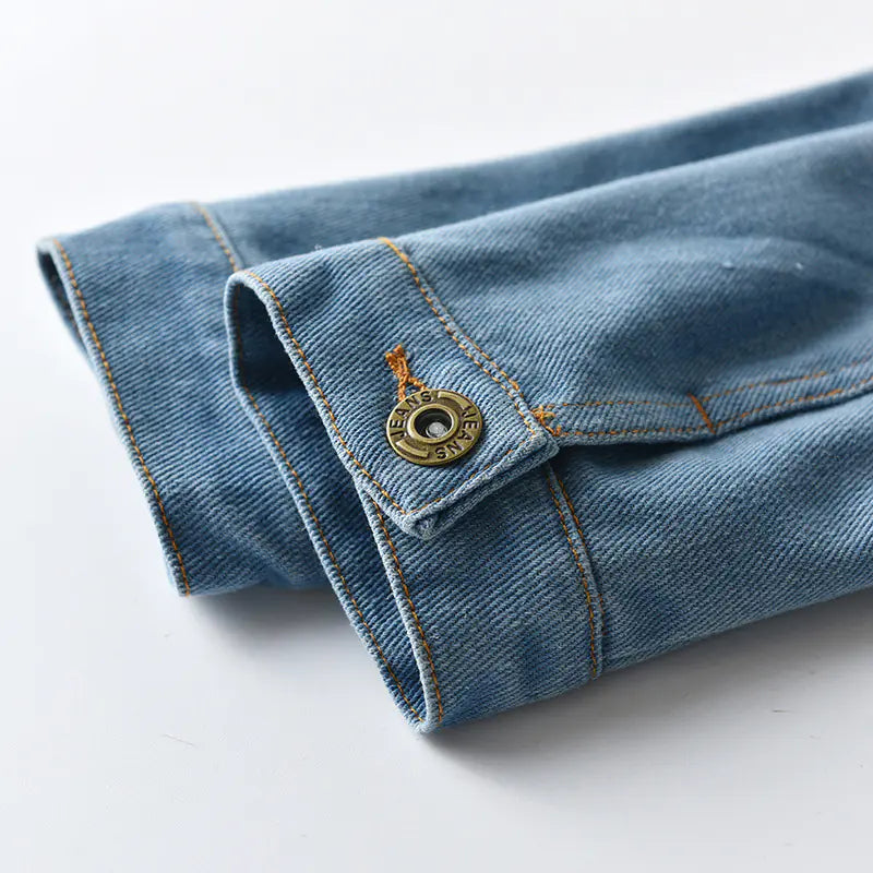 Unisex Autumn Short Jean Jacket for Kids (Ages 3-8)