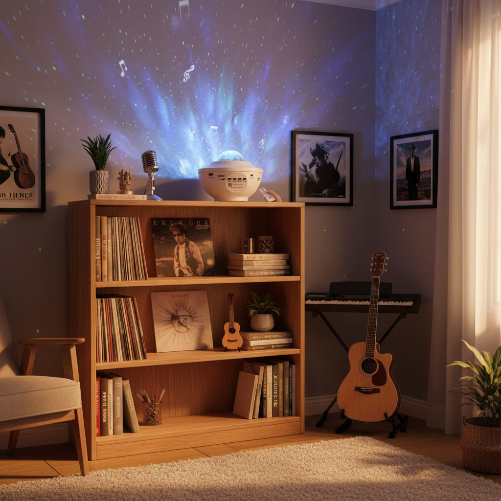 Bluetooth Music Laser Projector Night Light | Multi-Color with Remote