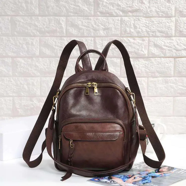 Retro Soft Leather Stylish Backpack