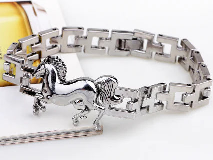 Retro Punk Running Horse Bracelet