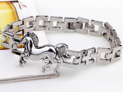 Retro Punk Running Horse Bracelet
