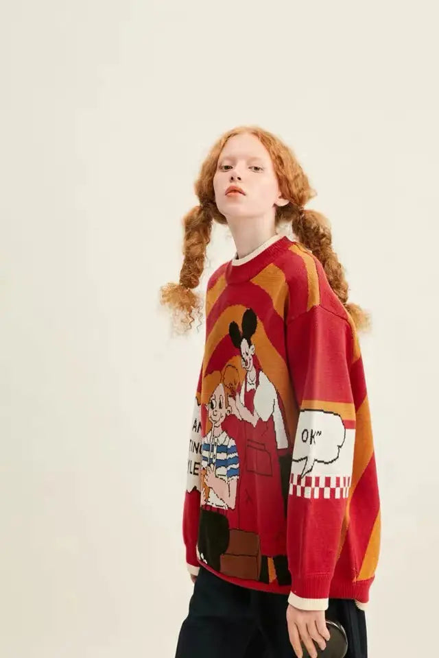 Retro Color-Block Kids' Pullover
