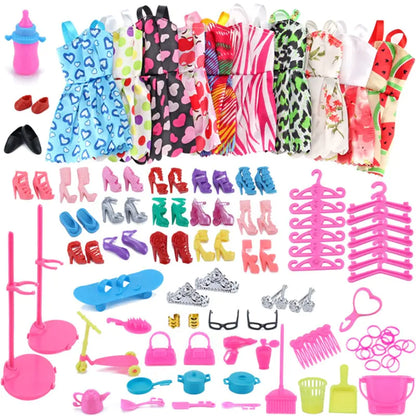Barbie Dress-Up Accessories Set with 10 Outfits