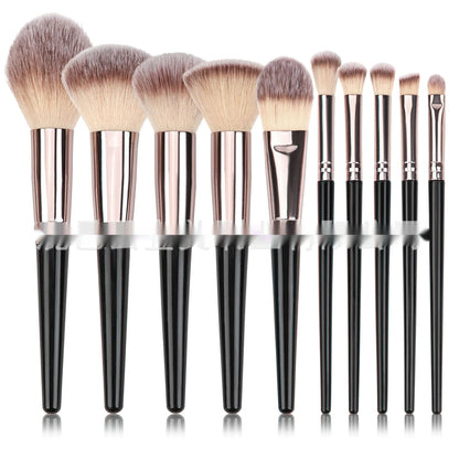 Black Makeup Brush Set – Face & Eyes