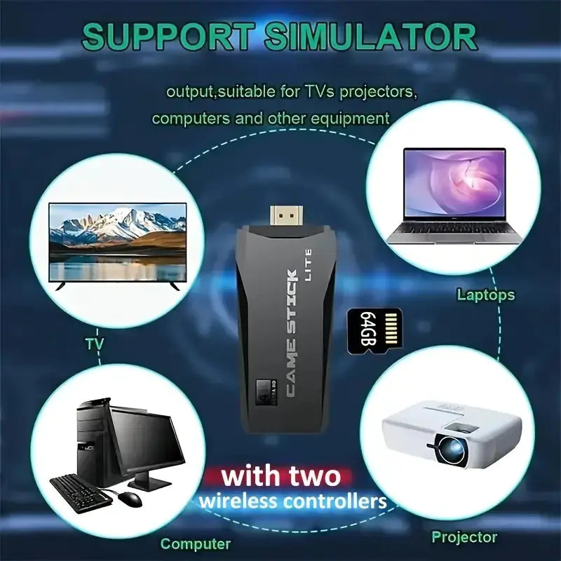 M8 Retro Wireless Console - 64GB SD