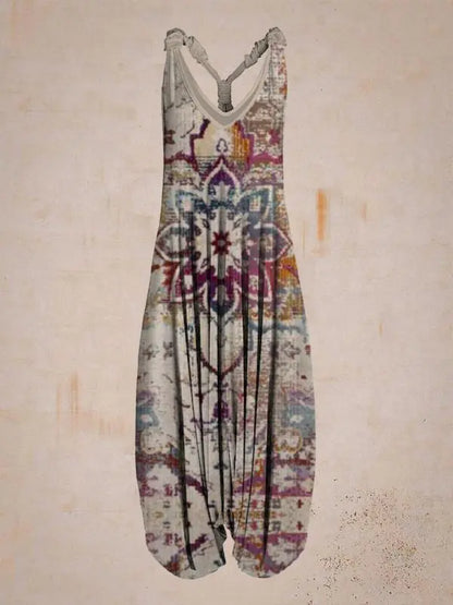 Women's Bohemian Loose Harem Jumpsuit