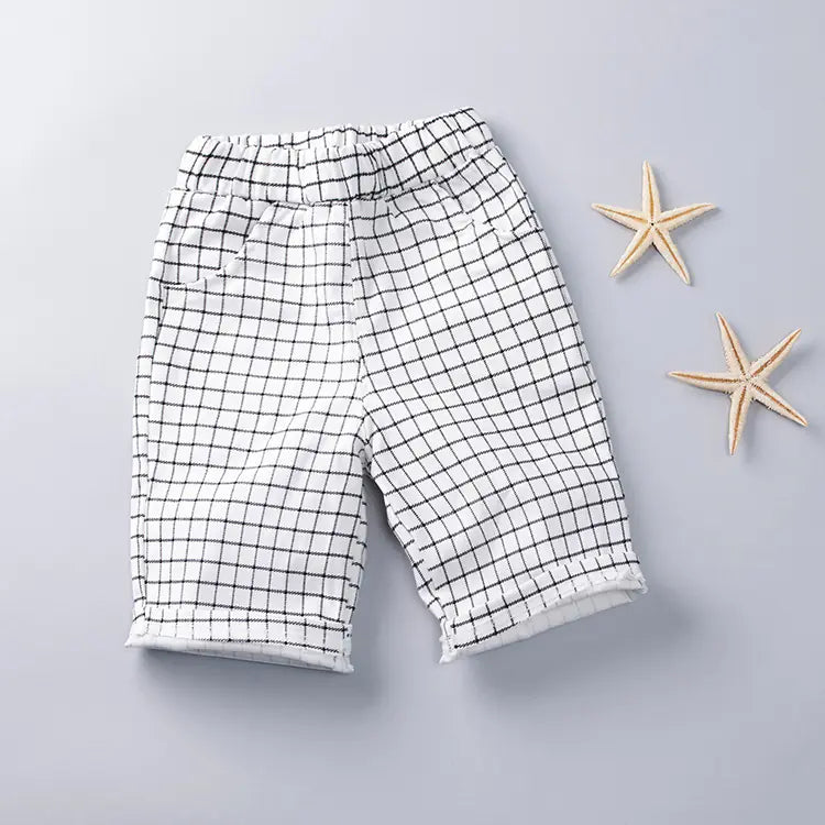 Summer Checkered Kids Shorts