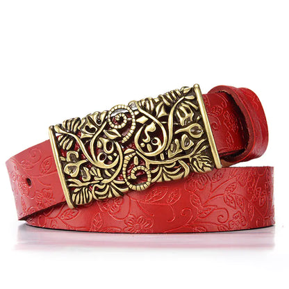 Women's Leather Casual Decorative Denim Belt