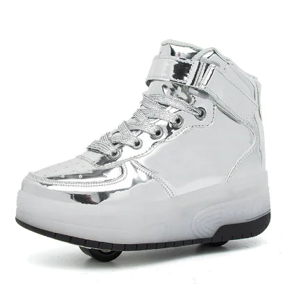 Kids' Trendy Light-Up Roller Sneakers