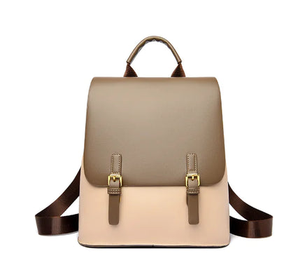 Stylish Casual Leather Backpack - Lightweight Design