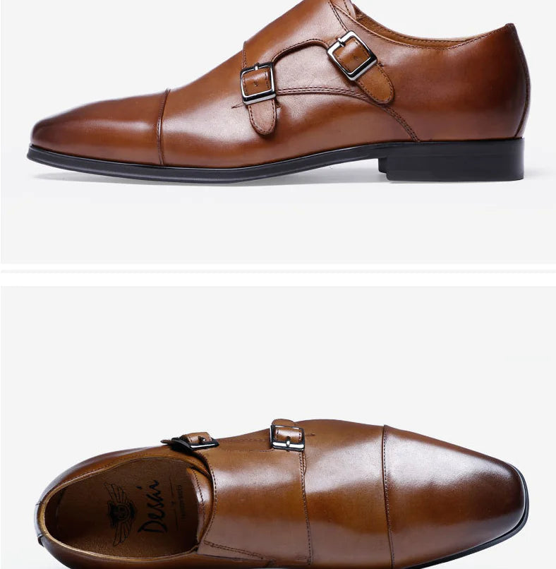 Men's Premium  Leather Monk Strap Shoes