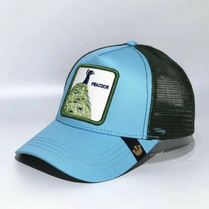 Embroidered Peacock Baseball Cap