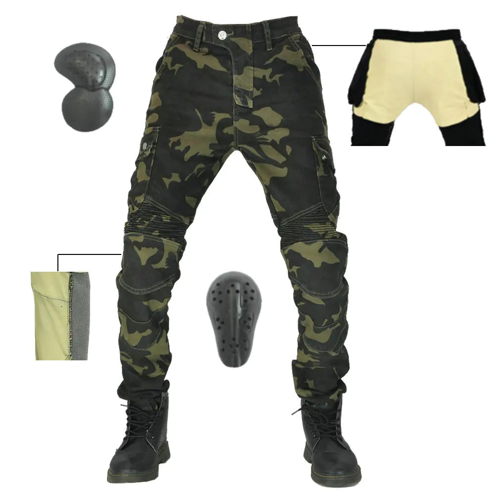 Men's Elastic Drop-Resistant MotorCycling Pants