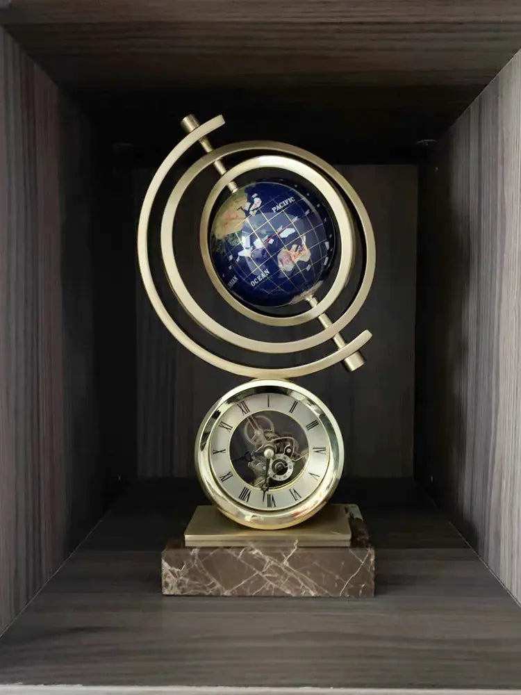 Elegant European Marble Globe Ornament
