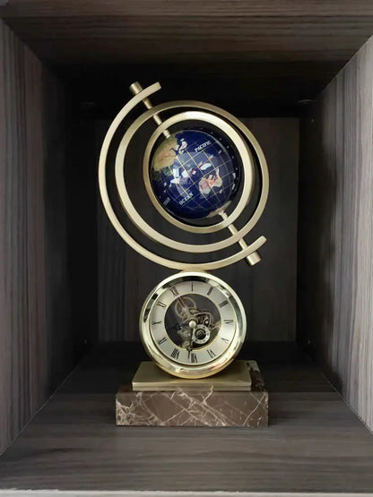 Elegant European Marble Globe Ornament