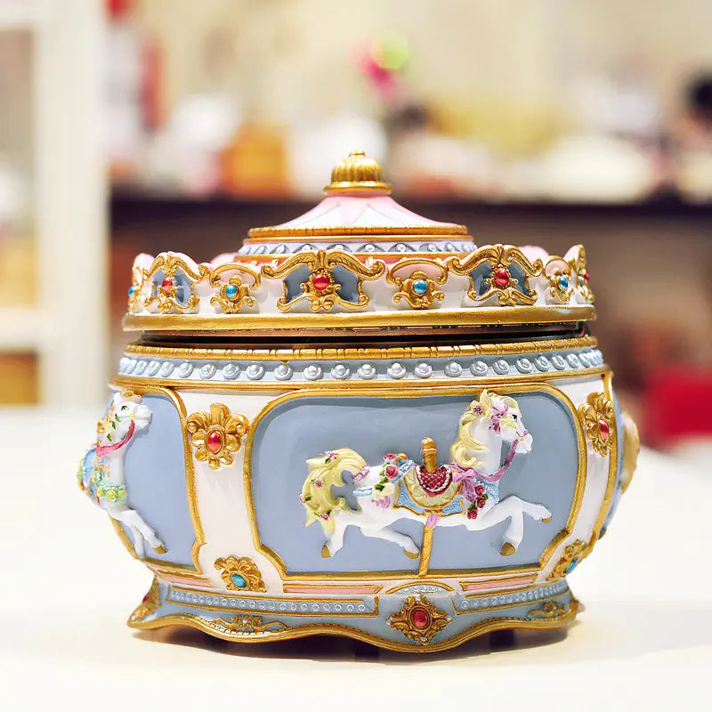 Musical Carousel with Creative Resin Design