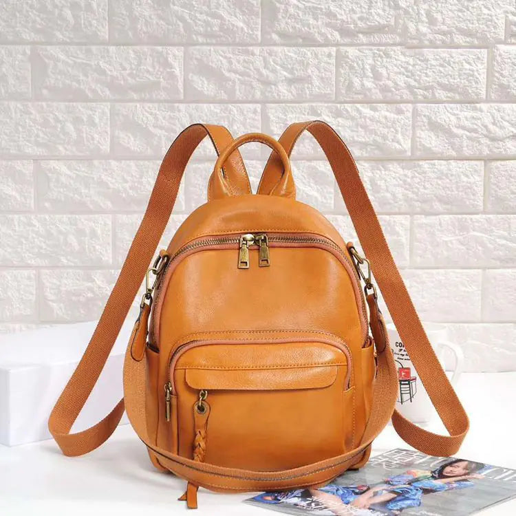 Retro Soft Leather Stylish Backpack