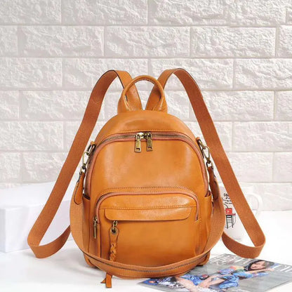 Retro Soft Leather Stylish Backpack
