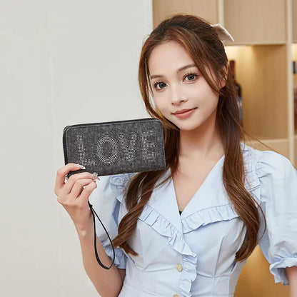 Elegant LOVE Pattern Multi-Slot Wallet