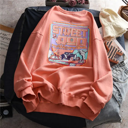 Chic Velvet Round Neck Women's Sweater