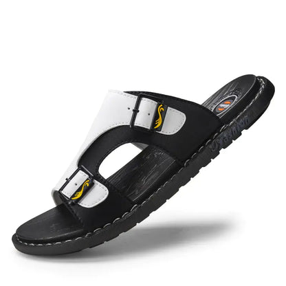 Casual Leather Outdoor Slippers for Men