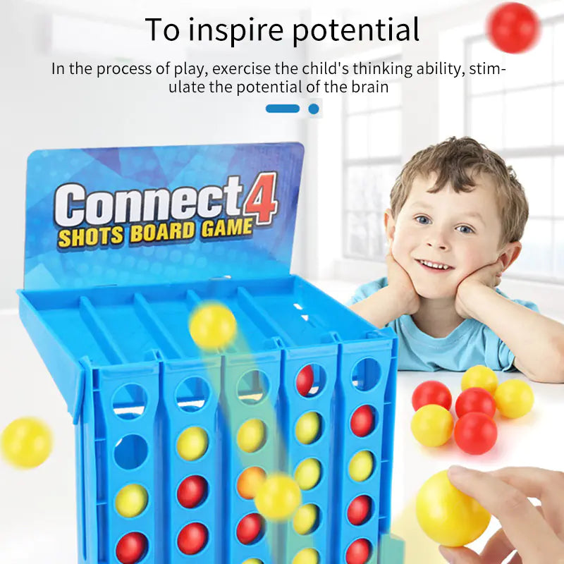 Compact Foldable 4-in-a-Row Travel Game