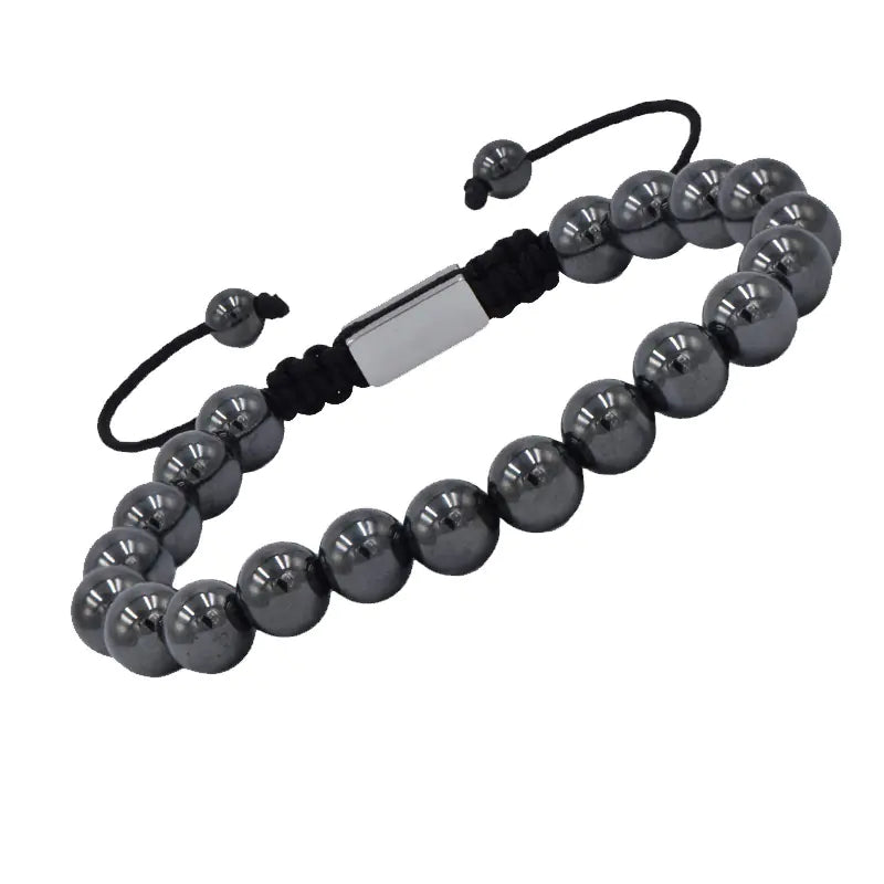 Black Ebony Beaded Magnet Bracelet