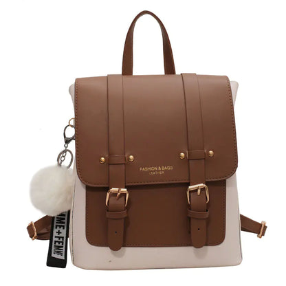 Chic Retro PU Backpack for Women